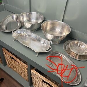 Vintage Silver Plated Serving Set of 6